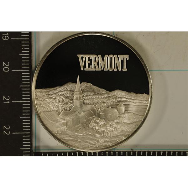 1.08 TROY OZ. PROOF VERMONT STERLING SILVER ROUND