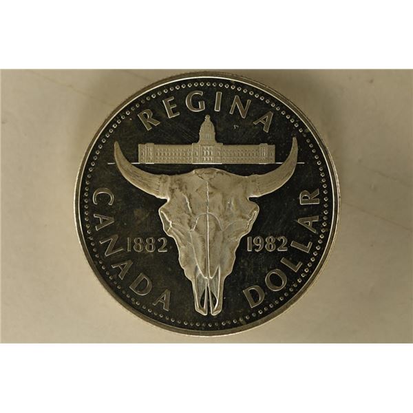 1982 CANADA REGINA SILVER (PF LIKE) DOLLAR