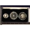 Image 2 : 1993 UNITED KINGDOM SILVER PF 3 COIN SET IN CASE: