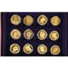 Image 1 : 12 COIN REPLICA PROOF SET OF US GOLD COINS EACH