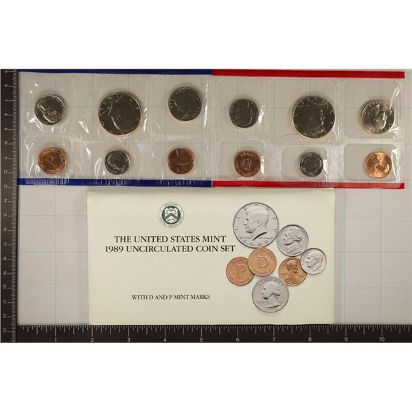 1989 US MINT SET (UNC) P/D (WITH ENVELOPE)