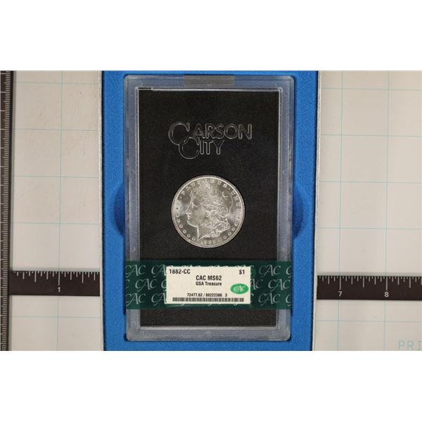 1882 -CC GSA MORGAN SILVER DOLLAR CAC MS62