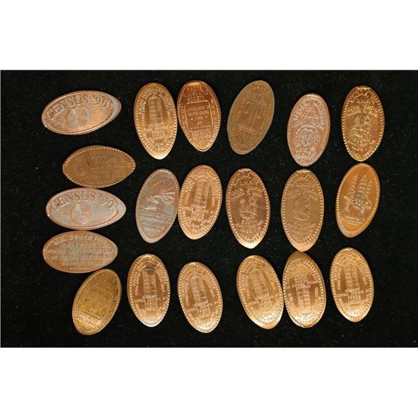 20 ASSORTED ELONGATED CENTS: RACINE NUMISMATICS,