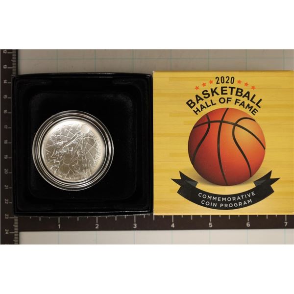 2020-P US $1 BASKETBALL HALL OF FAME COIN IN BOX