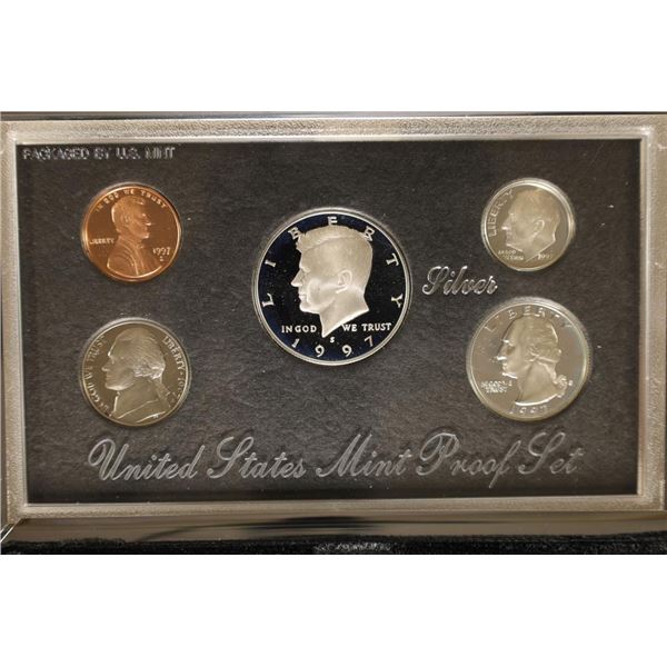 1997 US SILVER PREMIER PROOF SET (WITH BOX)
