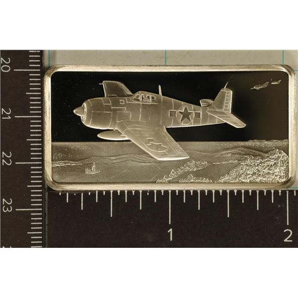.94 TROY OZ. PF STERLING SILVER AVIATION INGOT: