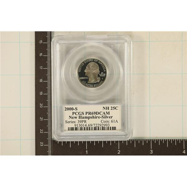2000-S SILVER NEW HAMPSHIRE QUARTER PCGS PR69 DCAM