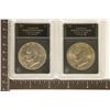 Image 1 : 1971 & 1976 BRILLIANT UNC IKE DOLLARS IN SLABS