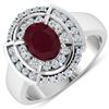 14KT White Gold 1.5ct Ruby and Diamond Ring