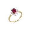 Image 2 : 14KT Yellow Gold 1.50ct Ruby and Diamond Ring