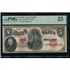 Image 1 : 1907 $5 Legal Tender Note PMG 25