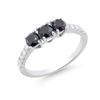 14KT White Gold 1.28ctw Black Diamond Ring