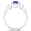 Image 4 : 14KT White Gold 1.09ctw Tanzanite and Diamond Ring