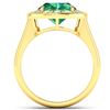 Image 4 : 14KT Yellow Gold 3.14ct Zambian Emerald and Diamond Ring
