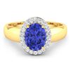 Image 1 : 14KT Yellow Gold 1.41ct Tanzanite and Diamond Ring