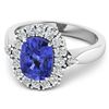 Image 3 : 14KT White Gold 2.02ct Tanzanite and Diamond Ring