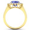 Image 4 : 14KT Yellow Gold 3.43ctw Tanzanite and Diamond Ring