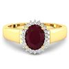 Image 2 : 14KT Yellow Gold 1.5ct Ruby and Diamond Ring