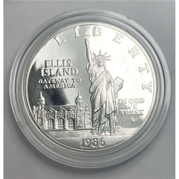 1986-S Ellis Island Commemorative Proof Silver Dollar