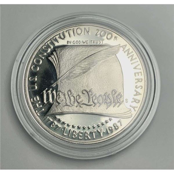 1987-S The Constitution Commemorative Proof Silver Dollar