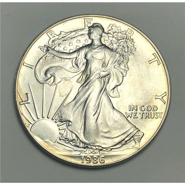 First Year 1986 American Silver Eagle