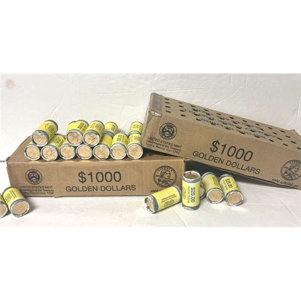 Roll (25-coins) Mint Sealed 2000-D Sacagawea $25 Golden Dollars
