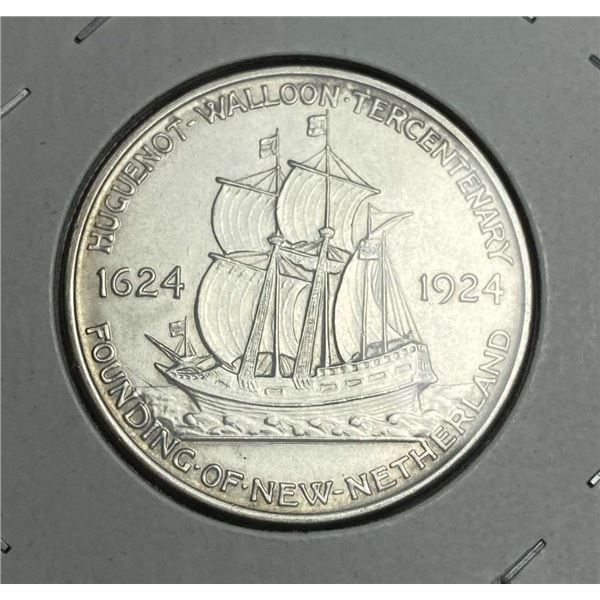 1924 Huguenot-Walloon Commemorative Silver Half Dollar MS63