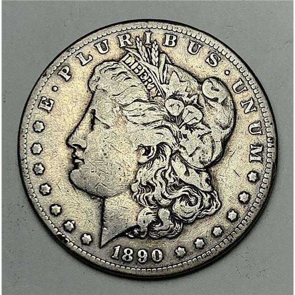 Goonies Astoria Rare 1890-CC Morgan Silver Dollar Fine
