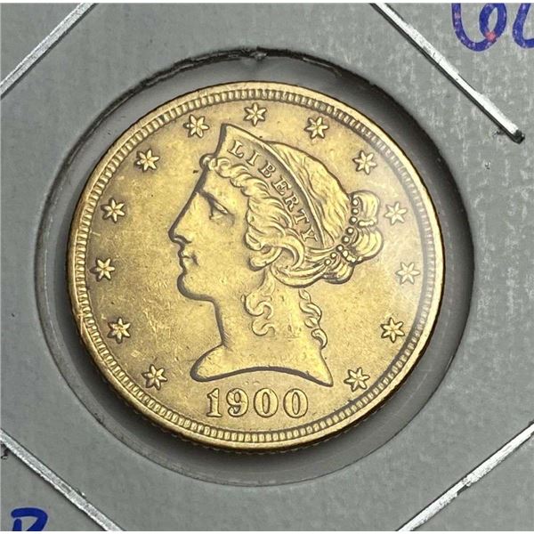 1900 Gold $5 Liberty Head MS62