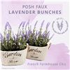 Image 2 : 10 Boxes of Butterfly Craze Artificial Lavender Plants in Rustic Wooden Planters - Lifelike, Stunnin