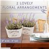 Image 2 : 10 Boxes of Butterfly Craze Artificial Lavender Plants in Rustic Wooden Planters - Lifelike, Stunnin