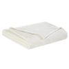 Image 2 : Amazon Basics Velvet Plush Blanket - Ivory