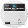Image 3 : Kassa Permanent White Vinyl Sheets (15 Pack) 12x12" w/ Bonus Transfer Tape