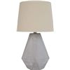 Image 2 : Set of 4 Rivet Mid Century Modern Diamond Cut Concrete Bedside Table Desk Lamp With Light Bulb - 20 