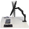 Image 2 : Set of 5 AmazonBasics Premium Single Monitor Stand - Lift Engine Arm Mount, Aluminum-black