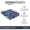 Image 2 : Set of 5 Amazon Basics Kids Cotton Weighted Blanket - 7-Pound, 41" x 60", Dinosaur