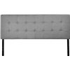Image 2 : Amazon Basics Faux Linen Upholstered Headboard - Queen - Gray