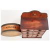 Image 8 : Wooden Spice Cabinet and Round Box, Vintage [189584]