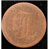 Image 1 : Initial "G" One-Half Cent Piece Button [180287]