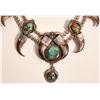 Image 2 : Turquoise, Bear Claw Squash Blossom Necklace [186290]