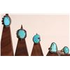 Image 1 : Navajo Turquoise Rings Sky Blue (5) [186153]