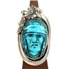 Image 1 : Navajo Signed Leekya-style Turquoise Silver Ring -Rare!  [190067]