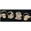 Image 2 : Navajo Silver Oblong Rings (4) [185972]