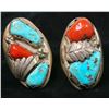 Image 1 : Navajo Men's Turquoise/Coral Rings (2) [124940]