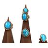 Image 1 : Navajo Silver / Bisbee Turquoise Rings (5) [124960]