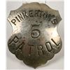 Image 2 : Bank Check & Badge Pinkerton's Protective Patrol, c1894 [188153]