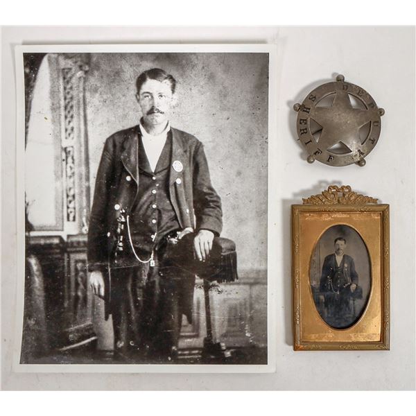 Deputy SHeriff Badge & Photos  1890-1900 [185732]