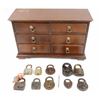 Image 1 : Locks (10), Pick and Case, Late 1800s, Early 1900s [190117]