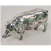 Image 2 : Cast Silver Pig (102t oz, 999 fine) 25th Nugget Rib Cook Off, 2013 [190387]