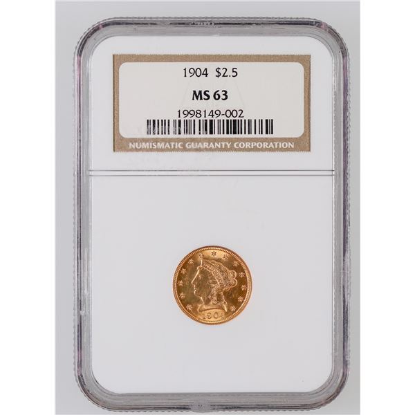 Liberty Head $2 1/2 Gold 1904 MS 63 [190040]